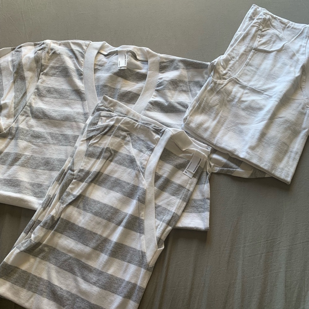 Three v neck t-shirts stripped